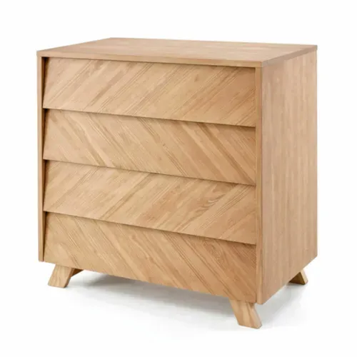 Commode 4 Tiroirs Kyoto   Bois Naturel
