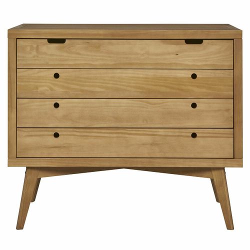 Commode 4 Tiroirs Marley   Bois Naturel