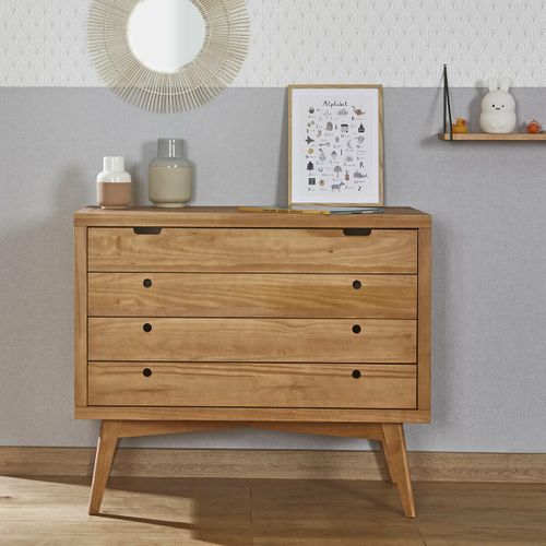 Commode 4 Tiroirs Marley   Bois Naturel