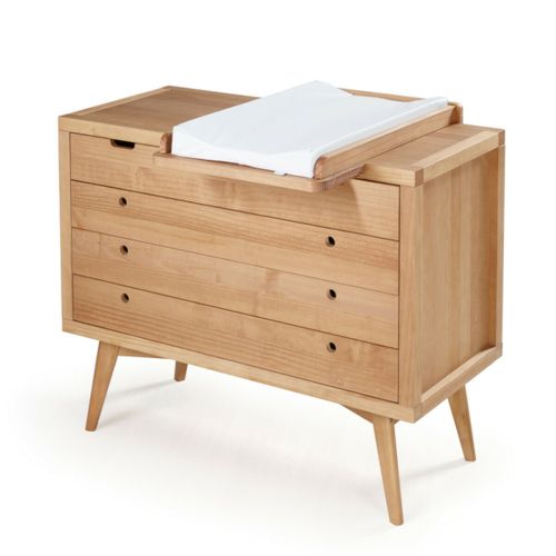 Commode à Langer 4 Tiroirs Marley   Bois Naturel