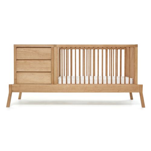 Pack Lit Bébé Combiné Avec Matelas Sya Bois 70x120 Cm