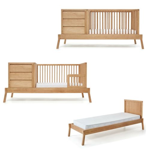 Pack Lit Bébé Combiné Avec Matelas Sya Bois 70x120 Cm