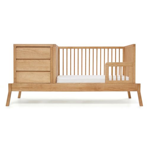 Pack Lit Bébé Combiné Avec Matelas Sya Bois 70x120 Cm