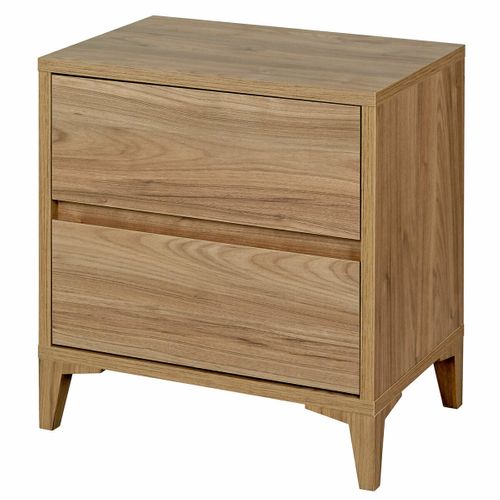 Chevet Avec 2 Tiroirs Kima   Noyer