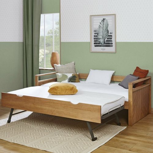 Lit Banquette Gigogne Ivy   Bois 90x190 Cm