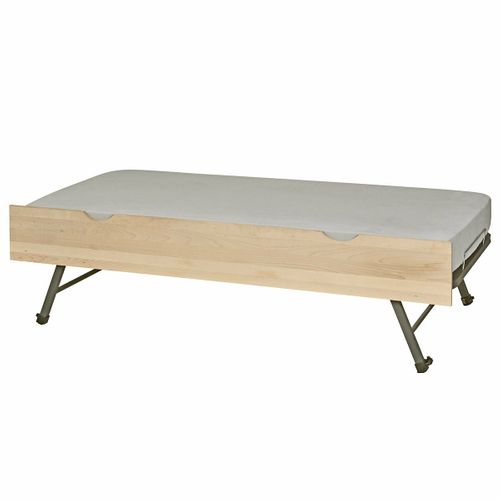 Sommier Gigogne Avec Façade 2 Mains Makuria   Hêtre 70x190 Cm