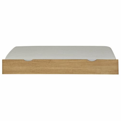 Sommier Gigogne Avec Façade 2 Mains Makuria   Noisette 90x200 Cm