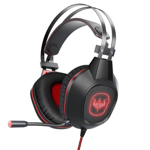Casque Gamer Gt64 Rouge Avec Micro Et LED Pour PC Et Consoles - Haut-parleur 40mm - Contrôle Volume