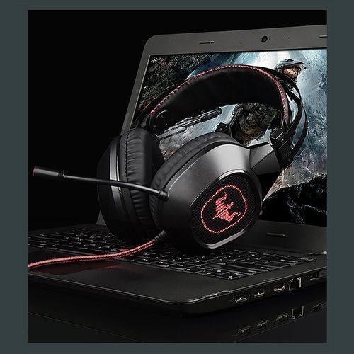 Casque Gamer Gt64 Rouge Avec Micro Et LED Pour PC Et Consoles - Haut-parleur 40mm - Contrôle Volume