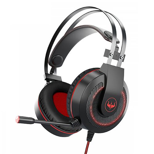 Casque Gamer Gt65 Rouge Avec Micro Et LED Pour PC Et Consoles - Haut-parleur 40mm - Contrôle Volume