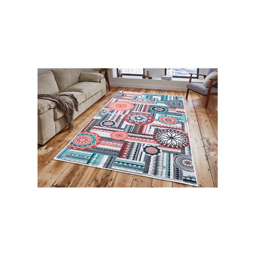 Tapis Salon 200x290cm Bleu - Tapis Chambre Lavable En Machine Style Oriental