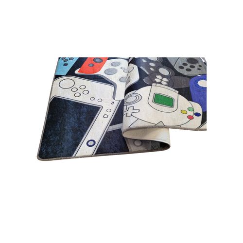 Tapis Enfant Gamer Noir - 120x180cm