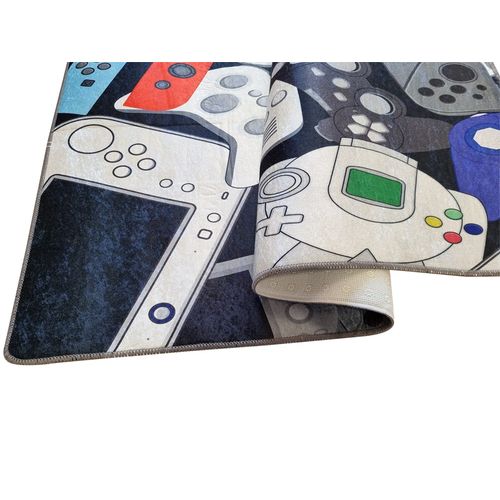 Tapis Enfant Gamer Noir - 120x180cm