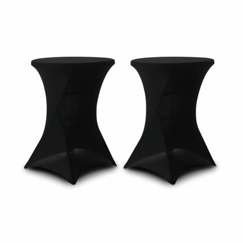 Lot De 2 Housses – Gala – Housses Pour Mange-debout Ø80cm. Polyester. Noir