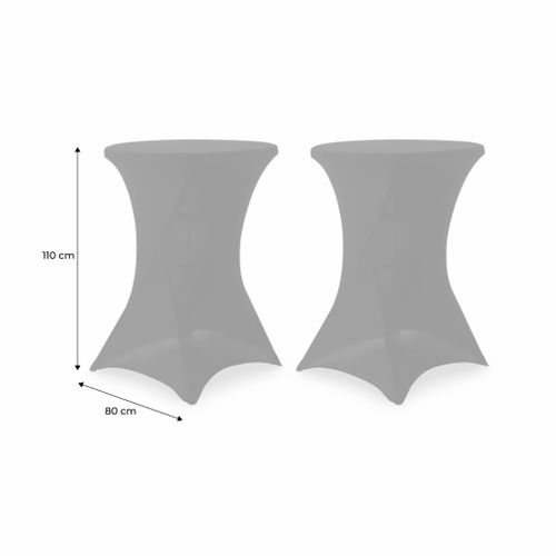 Lot De 2 Housses – Gala – Housses Pour Mange-debout Ø80cm. Polyester. Noir