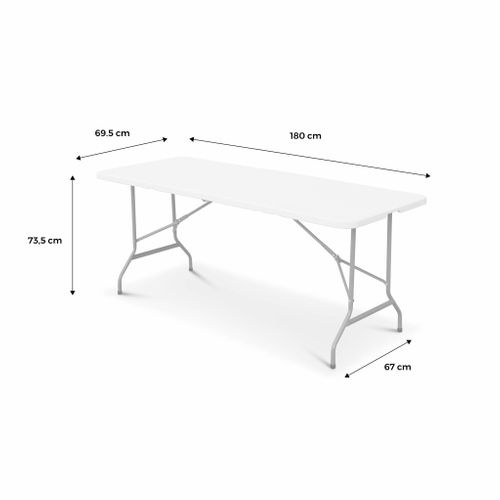 Lot De 2 Tables De Réception. Pliables 180cm. Table Pliante Avec Poignée De Transport. Table De