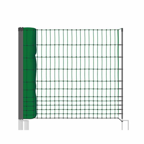 Kit Filet Clôtures Pour Poules 50m Avec 14 Piquets Double Pointes. Modulable. Porte D'accès.
