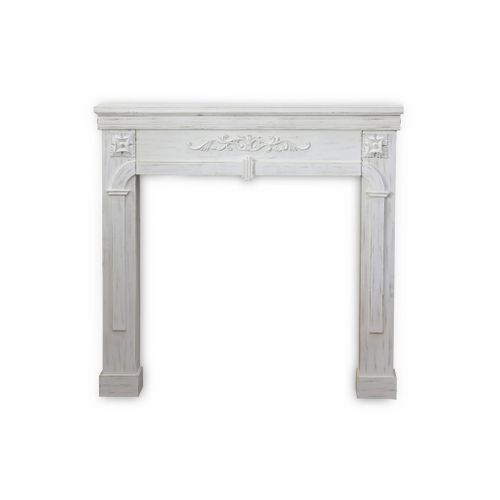 Manteau De Cheminée - Romance - Décor Bois Blanc Cérusé