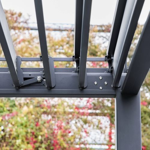 Pergola Bioclimatique Gris Anthracite – Triomphe – 3x4m. Aluminium. à Lames Orientables