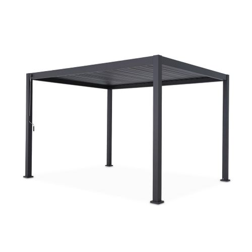 Pergola Bioclimatique Gris Anthracite – Triomphe – 3x4m. Aluminium. à Lames Orientables