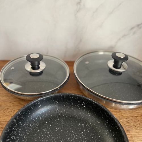 Am2493 : Batterie De Cuisine 8 Pièces Poêles Et Casseroles En Inox