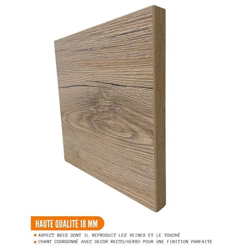 Meuble D'angle Bas Eco Noyer Blanchi 1 Porte, L 105 Cm