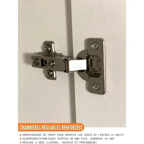 Meuble Sous-évier Eco Chene Naturel 2 Portes L 80 Cm