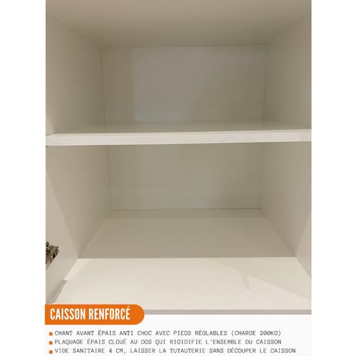Meuble Bas De Cuisine Eco Chene Naturel 2 Portes L 60 Cm