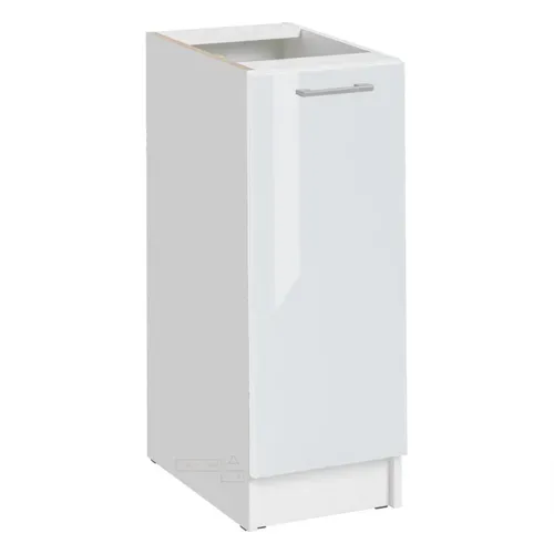 Meuble Bas De Cuisine Eco Blanc Brillant 1 Porte L 30 Cm