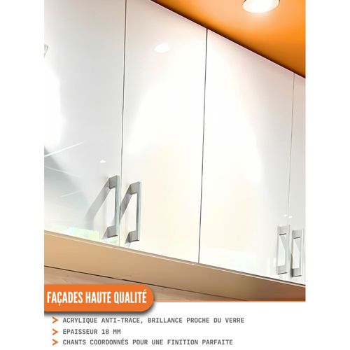 Cuisine Complète Eco Blanc Brillant 240 Cm