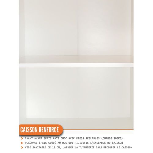 Cuisine Complète Eco Blanc Brillant 240 Cm