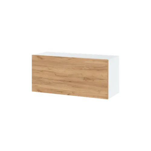 Meuble Haut Slim De Cuisine Bellissi Chene 1 Porte Relevable L 90 Cm