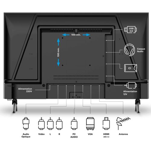 Téléviseur LED 32" (80 cm) Full HD - Ra32a3
