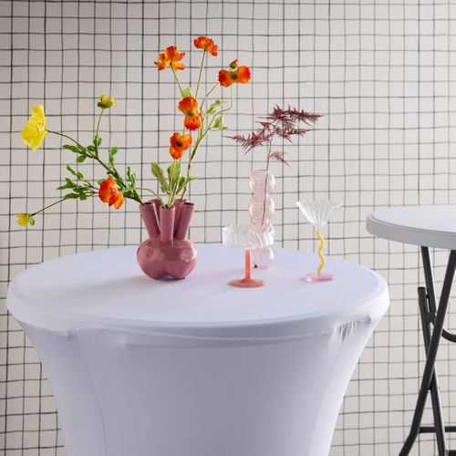 Lot De 2 Tables Hautes De Réception – Gala – Mange Debout. Pliables. Ø80 cm X 110 cm + 2 Housses