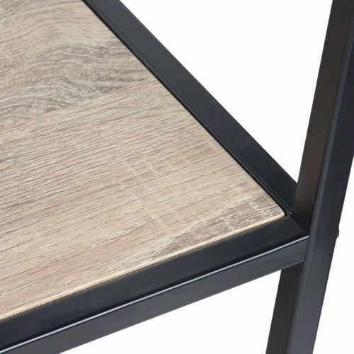 Etagère En Métal Noir Et Décor Bois - Loft - Bibliothèque 5 Niveaux. L 114 X L 33 X H 78cm