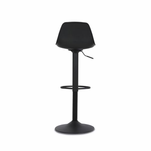 Lot De 2 Tabourets De Bar Réglables 61.5/83.5cm - Noah - Simili Noir - Hauteur Réglable.