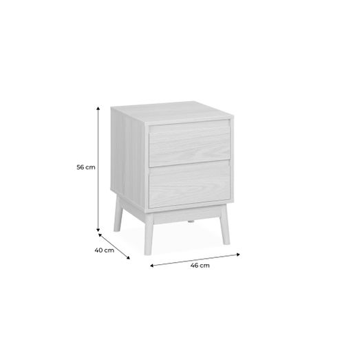 Lot De 2 Tables De Chevet Décor Bois. Deux Tiroirs