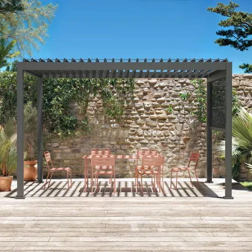 Pergola Bioclimatique Gris Anthracite – Triomphe – 300x400cm. Aluminium. à Lames Orientables +