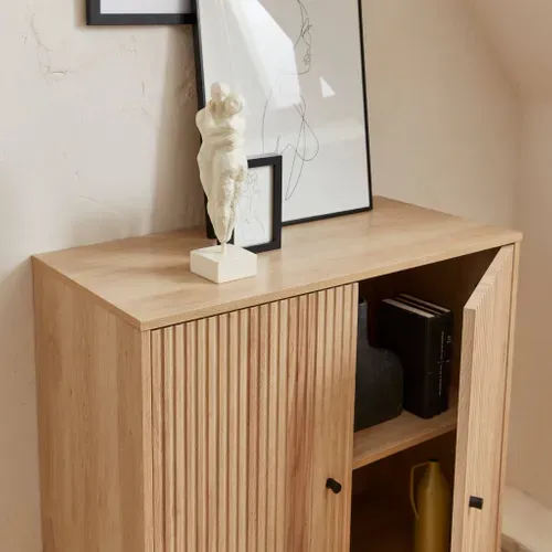 Buffet De Rangement. Braga. Deux Portes. Une étagère. Buffet Haut. Vaisselier. L 83.5 X L 39 X H