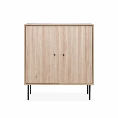 Buffet De Rangement. Braga. Deux Portes. Une étagère. Buffet Haut. Vaisselier. L 83.5 X L 39 X H