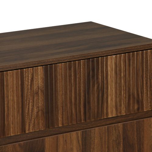 Commode De Rangement Décor Bois De Noyer. 3 Tiroirs