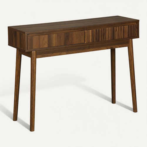Console Décor Bois De Noyer. 2 Tiroirs - Linear