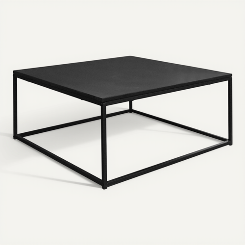 Table Basse. Industrielle. Structure Métal Noir. L 80 X L 80 X H 36cm