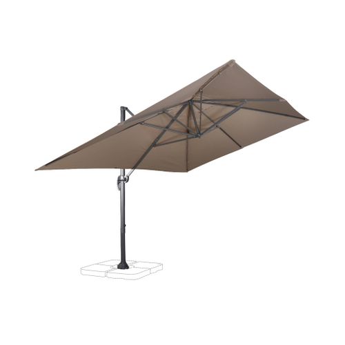 Parasol Déporté Rectangulaire 3x4m - Wimereux - Taupe- Parasol Excentré Inclinable