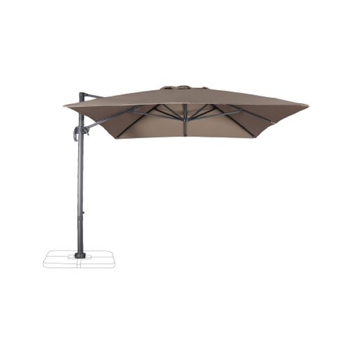 Parasol Déporté Rectangulaire 3x4m - Wimereux - Taupe- Parasol Excentré Inclinable