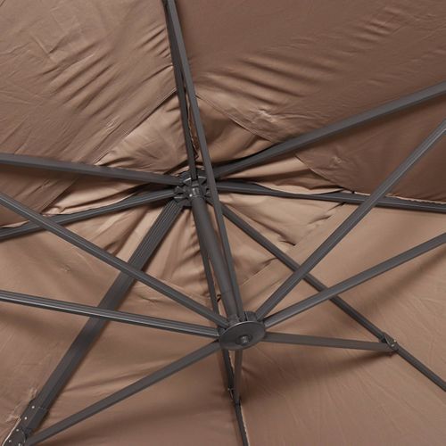 Parasol Déporté Rectangulaire 3x4m - Wimereux - Taupe- Parasol Excentré Inclinable