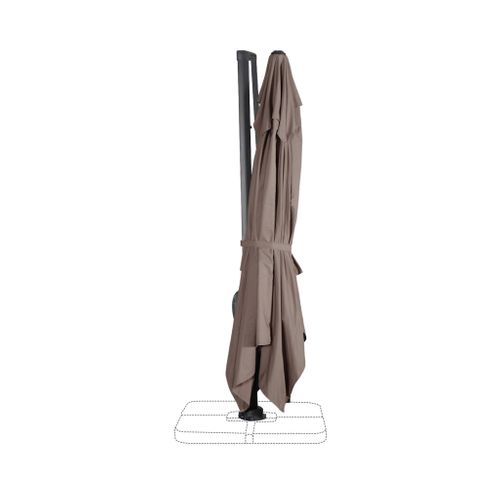 Parasol Déporté Rectangulaire 3x4m - Wimereux - Taupe- Parasol Excentré Inclinable