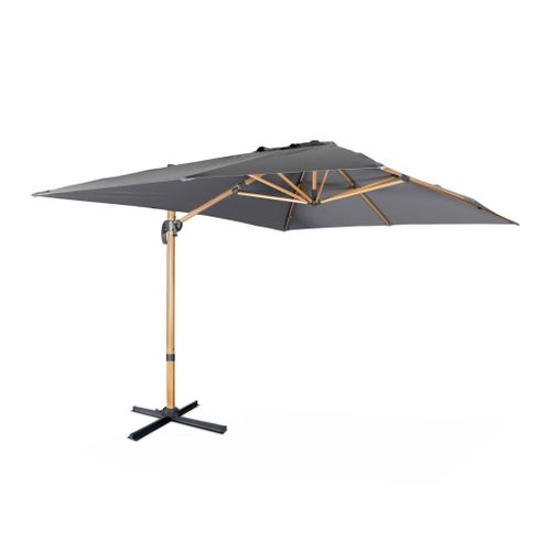 Parasol Déporté Rectangulaire 3x4m Wimereux - Gris