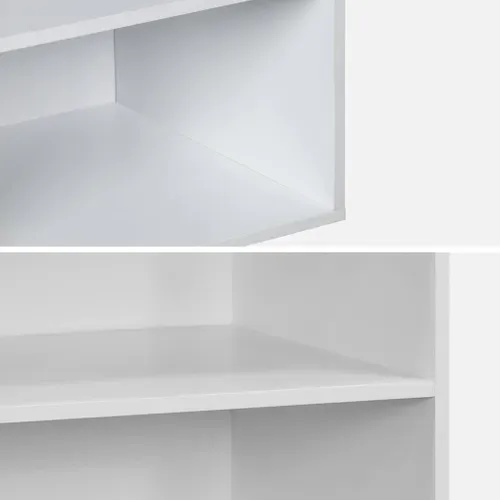 Module Dressing Avec 5 étagères. Blanc. Panneaux Stratifiés