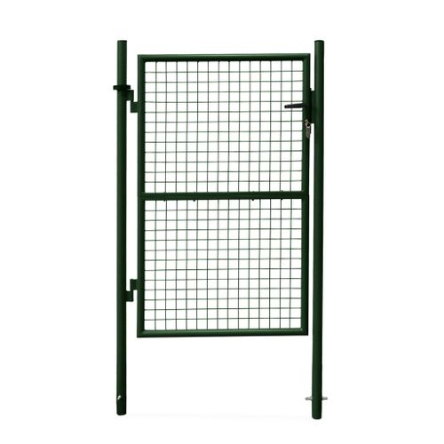 Portillon De Jardin En Métal Vert. Double Sens D'ouverture. Avec Serrure.150x87cm